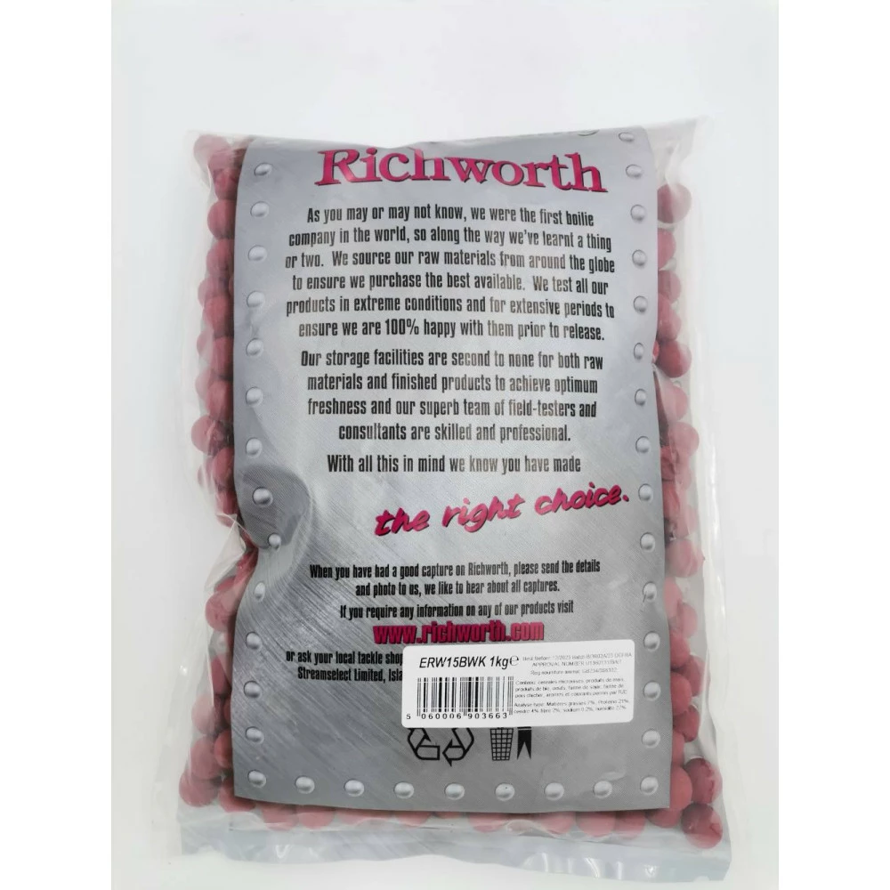 Bouillettes Richworth Bloodworm 1kg Ver De Vase 5 Bouillettes Richworth Bloodworm 1kg Ver De Vase – Image 3