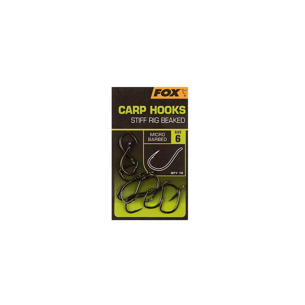 Hameçon Fox Carp Hooks Stiff Rig Beaked 3 Hameçon Fox Carp Hooks Stiff Rig Beaked